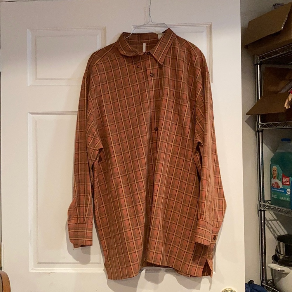 Orange Long Sleeve Dress Shirt